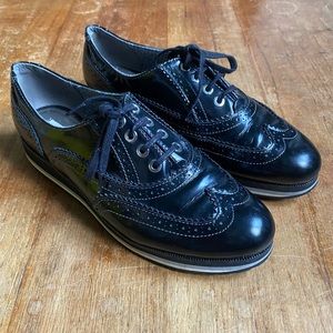 Geox Respira Patent Leather Oxford Shoes